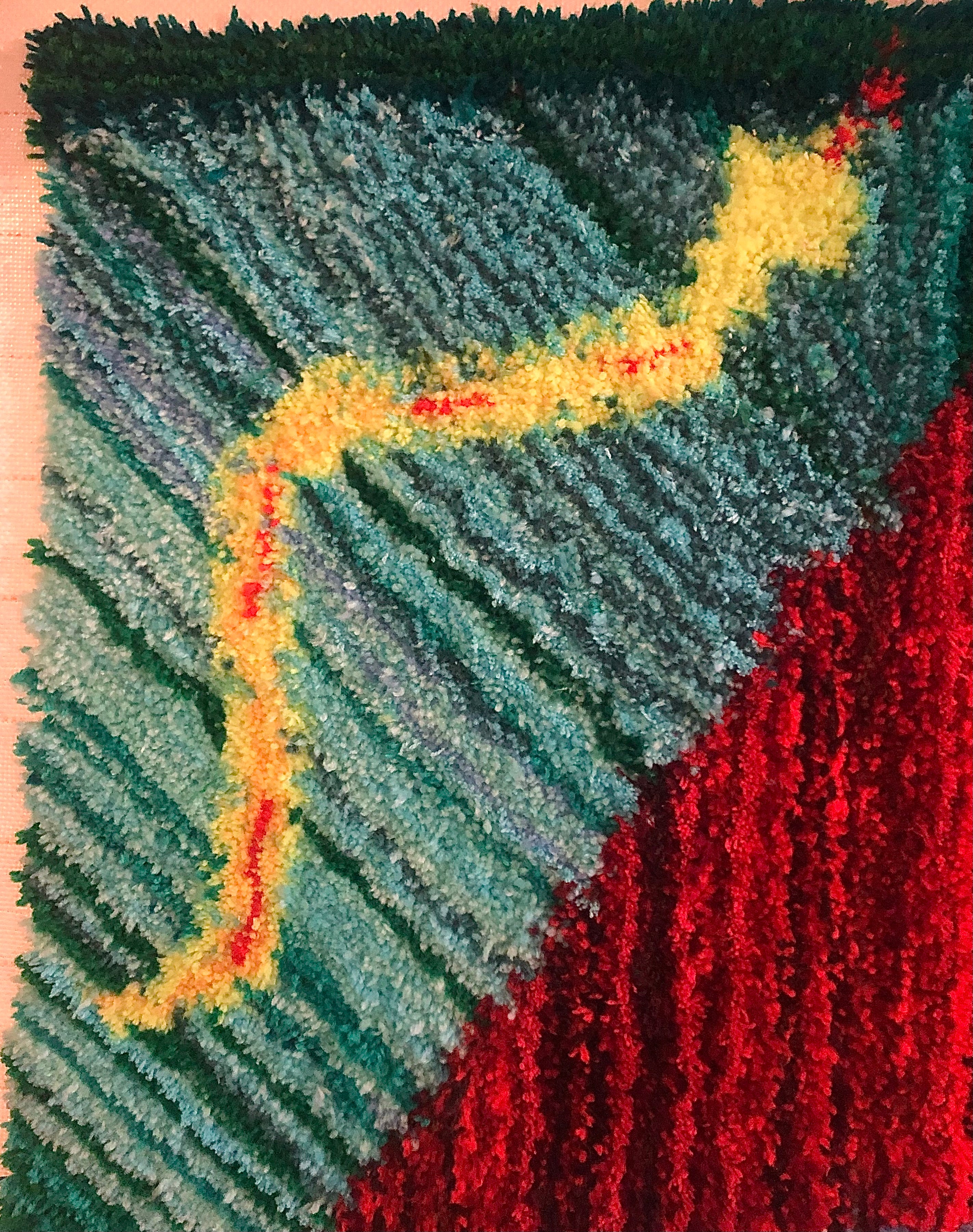 "Re-Vibe' Hand Tufted Wall Hanging